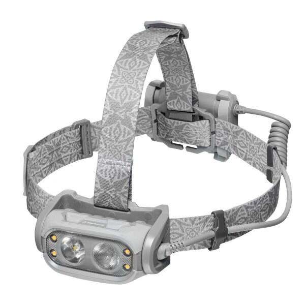 Doppellinsen-Akku-Stirnlampe mit Spot- und Flutlicht sowie Dioden PHANTOM, 500 lm LED + 70 lm